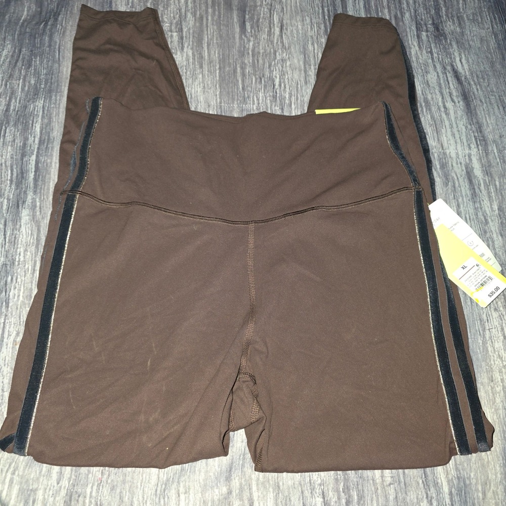 All In Motion Womens XL Everyday Soft Ultra High Rise 7/8 Leggings Brown Gold